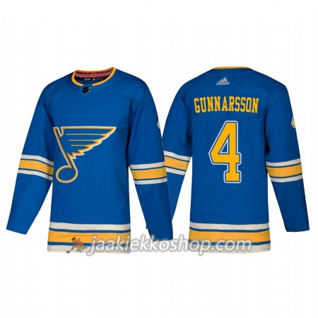 Miehille NHL St. Louis Blues Pelipaita Carl Gunnarsson 4 Adidas Alternate 2018-19 Authentic